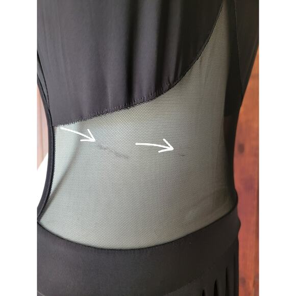 Vintage Uptown USA Black Cut‑Out One‑Piece Swimsuit Size L Made in USA Dramatic - Picture 7 of 16